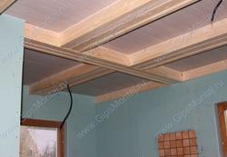 Потолок мансардного этажа и стены. Внутренняя ГКЛВ - отделка дачи.