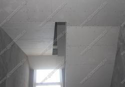 Монтаж потолка и лестничного марша гипсокартоном.