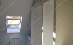 Ниши, полки, гардеробная из гипсокартона в коттедже.