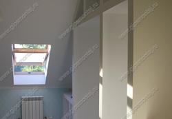 Ниши, полки, гардеробная из гипсокартона в коттедже.