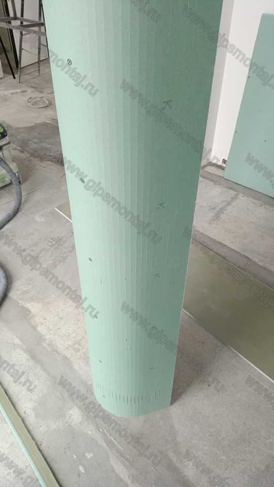 Фрезеровка ГКЛ - элемента с радиусом