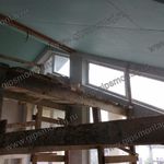 Отделка мансардного потолка частного дома гипсокартоном